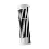 Small Desktop Plug in Fan Night Light USB Desk Fan for Office Living Room Home White