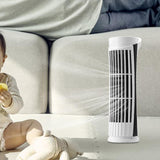 Small Desktop Plug in Fan Night Light USB Desk Fan for Office Living Room Home White