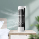 Small Desktop Plug in Fan Night Light USB Desk Fan for Office Living Room Home White