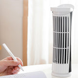 Small Desktop Plug in Fan Night Light USB Desk Fan for Office Living Room Home White