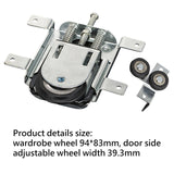 Maxbell Maxbell Mirror Door Roller Assembly Smooth Sliding Door Wheels for Closets Cupboards with upper wheel B