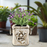 Funny Head Face Statue Flowerpot Plant Pot Polyresin for Decorating Entrance Scientific Freak