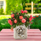 Funny Head Face Statue Flowerpot Plant Pot Polyresin for Decorating Entrance Scientific Freak