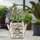Funny Head Face Statue Flowerpot Plant Pot Polyresin for Decorating Entrance Vampire