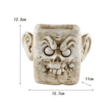 Funny Head Face Statue Flowerpot Plant Pot Polyresin for Decorating Entrance Clown