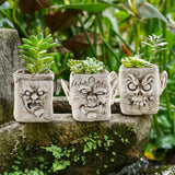 Funny Head Face Statue Flowerpot Plant Pot Polyresin for Decorating Entrance Clown
