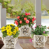 Funny Head Face Statue Flowerpot Plant Pot Polyresin for Decorating Entrance Clown