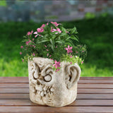 Funny Head Face Statue Flowerpot Plant Pot Polyresin for Decorating Entrance Clown