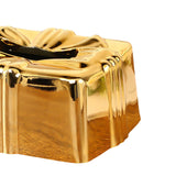 Tissue Box Holder Simple Tissue Box Dispenser for Table Bathroom Night Stand Gold