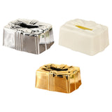 Tissue Box Holder Simple Tissue Box Dispenser for Table Bathroom Night Stand Gold