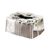 Tissue Box Holder Simple Tissue Box Dispenser for Table Bathroom Night Stand Silver