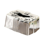 Tissue Box Holder Simple Tissue Box Dispenser for Table Bathroom Night Stand Silver