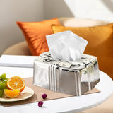 Tissue Box Holder Simple Tissue Box Dispenser for Table Bathroom Night Stand Silver