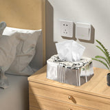 Tissue Box Holder Simple Tissue Box Dispenser for Table Bathroom Night Stand Silver