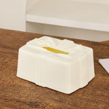 Tissue Box Holder Simple Tissue Box Dispenser for Table Bathroom Night Stand White
