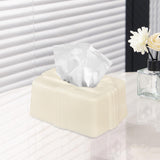 Tissue Box Holder Simple Tissue Box Dispenser for Table Bathroom Night Stand White