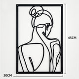 Maxbell Maxbell Metal Wall Art Decor Minimalist Wall Art for Wall Decor Bathroom Living Room Style D