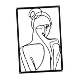Maxbell Maxbell Metal Wall Art Decor Minimalist Wall Art for Wall Decor Bathroom Living Room Style D