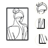 Maxbell Maxbell Metal Wall Art Decor Minimalist Wall Art for Wall Decor Bathroom Living Room Style D