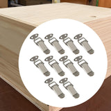 10x Spring Loaded Toggle Latch Toggle Latch Metal Lock for Box Window Bucket without Padlock Hole