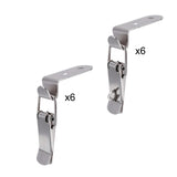 Maxbell 6x 90 Degree Buckle Hook Lock Bolt Hasp Latch Lock Bolt for Cabinet Door Box A
