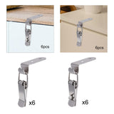 Maxbell 6x 90 Degree Buckle Hook Lock Bolt Hasp Latch Lock Bolt for Cabinet Door Box A