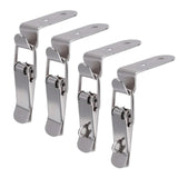 Maxbell 6x 90 Degree Buckle Hook Lock Bolt Hasp Latch Lock Bolt for Cabinet Door Box A