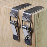Maxbell 6x 90 Degree Buckle Hook Lock Bolt Hasp Latch Lock Bolt for Cabinet Door Box A