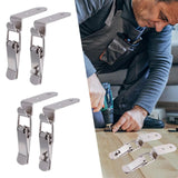 Maxbell 6x 90 Degree Buckle Hook Lock Bolt Hasp Latch Lock Bolt for Cabinet Door Box A
