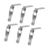 Maxbell 6x 90 Degree Buckle Hook Lock Bolt Hasp Latch Lock Bolt for Cabinet Door Box A