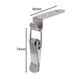 Maxbell 6x 90 Degree Buckle Hook Lock Bolt Hasp Latch Lock Bolt for Cabinet Door Box A