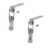 Maxbell 6x 90 Degree Buckle Hook Lock Bolt Hasp Latch Lock Bolt for Cabinet Door Box A