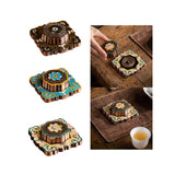 Maxbell Maxbell Incense Holder Lotus Incense Burner Plate for Tea House Meditation Farmhouse Black