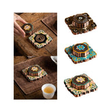 Maxbell Maxbell Incense Holder Lotus Incense Burner Plate for Tea House Meditation Farmhouse Black