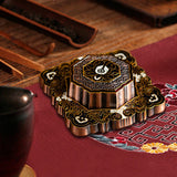 Maxbell Maxbell Incense Holder Lotus Incense Burner Plate for Tea House Meditation Farmhouse Black
