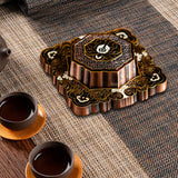 Maxbell Maxbell Incense Holder Lotus Incense Burner Plate for Tea House Meditation Farmhouse Black