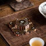 Maxbell Maxbell Incense Holder Lotus Incense Burner Plate for Tea House Meditation Farmhouse Black