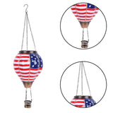 Maxbell Maxbell Hot Air Balloon Solar Lantern Decorative Outdoor Lamp for Porch Lawn Holiday Straight Lines