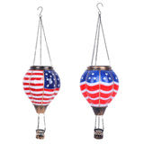 Maxbell Maxbell Hot Air Balloon Solar Lantern Decorative Outdoor Lamp for Porch Lawn Holiday Straight Lines