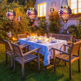 Maxbell Maxbell Hot Air Balloon Solar Lantern Decorative Outdoor Lamp for Porch Lawn Holiday Straight Lines