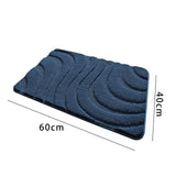 Maxbell Maxbell Bathroom Rug Soft Modern Non Slip Entryway Rug for Kitchens Porches Bedrooms 40cmx60cm Blue