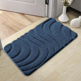 Maxbell Maxbell Bathroom Rug Soft Modern Non Slip Entryway Rug for Kitchens Porches Bedrooms 40cmx60cm Blue