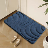 Maxbell Maxbell Bathroom Rug Soft Modern Non Slip Entryway Rug for Kitchens Porches Bedrooms 40cmx60cm Blue