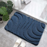 Maxbell Maxbell Bathroom Rug Soft Modern Non Slip Entryway Rug for Kitchens Porches Bedrooms 40cmx60cm Blue