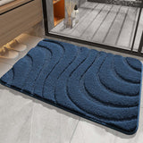 Maxbell Maxbell Bathroom Rug Soft Modern Non Slip Entryway Rug for Kitchens Porches Bedrooms 40cmx60cm Blue