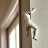 Climber Sculpture Wall Decor Simple Ornament for Apartment Balcony Farmhouse Left