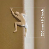Climber Sculpture Wall Decor Simple Ornament for Apartment Balcony Farmhouse Left