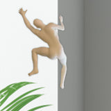 Climber Sculpture Wall Decor Simple Ornament for Apartment Balcony Farmhouse Left