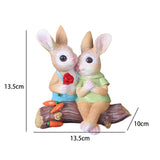Maxbell Maxbell Desktop Rabbit Statue Hand Painted Tabletop Centerpiece for Lawn Indoor Yard