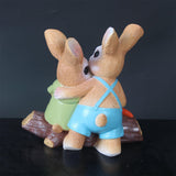 Maxbell Maxbell Desktop Rabbit Statue Hand Painted Tabletop Centerpiece for Lawn Indoor Yard